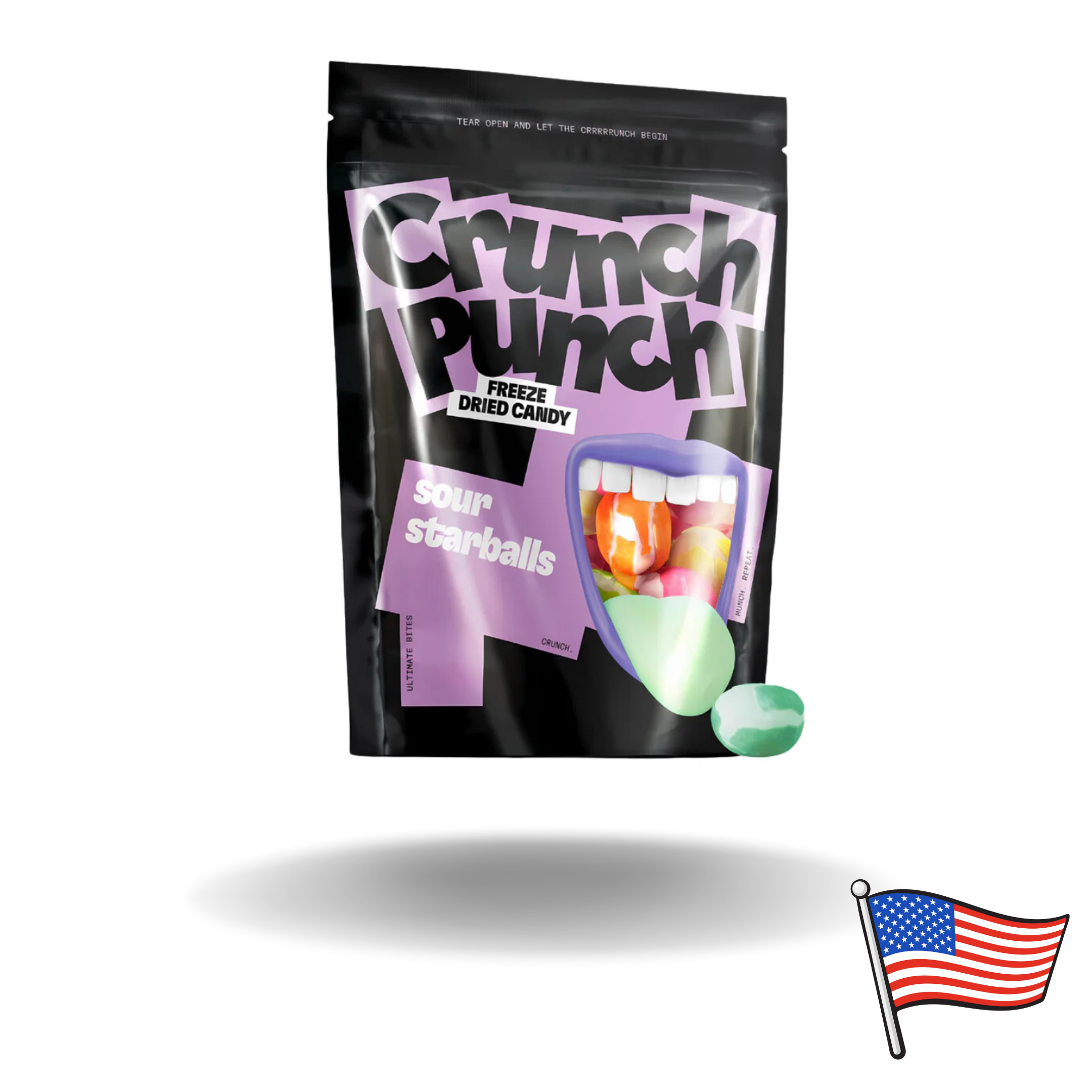 15x Crunch Punch Freeze-Dried Sour Starballs 100g